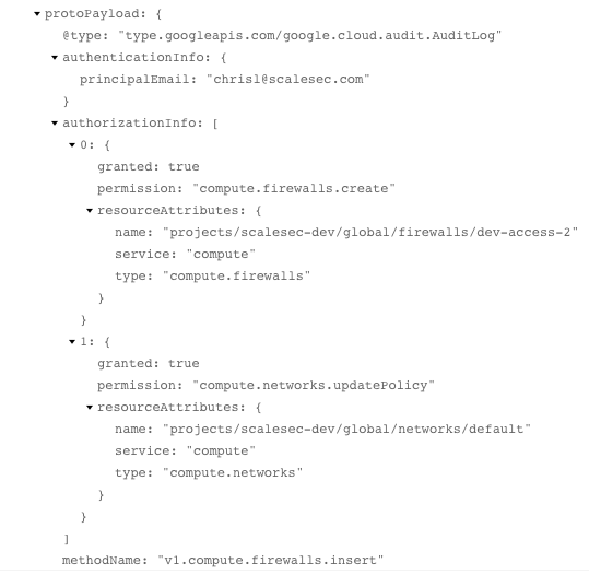 This not-so obvious interaction can be seen in the audit log for a firewall rule