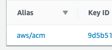 I can see an AWS-managed default master key, but I can’t do much with it.