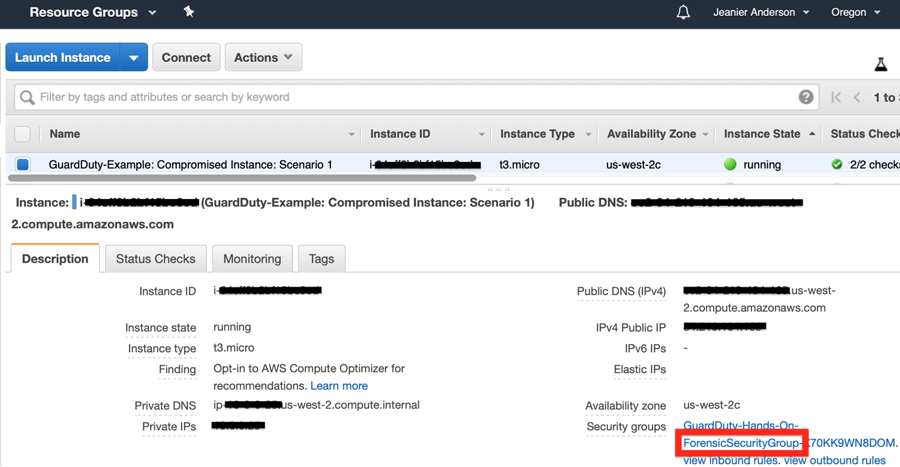 EC2 Instance Security Group